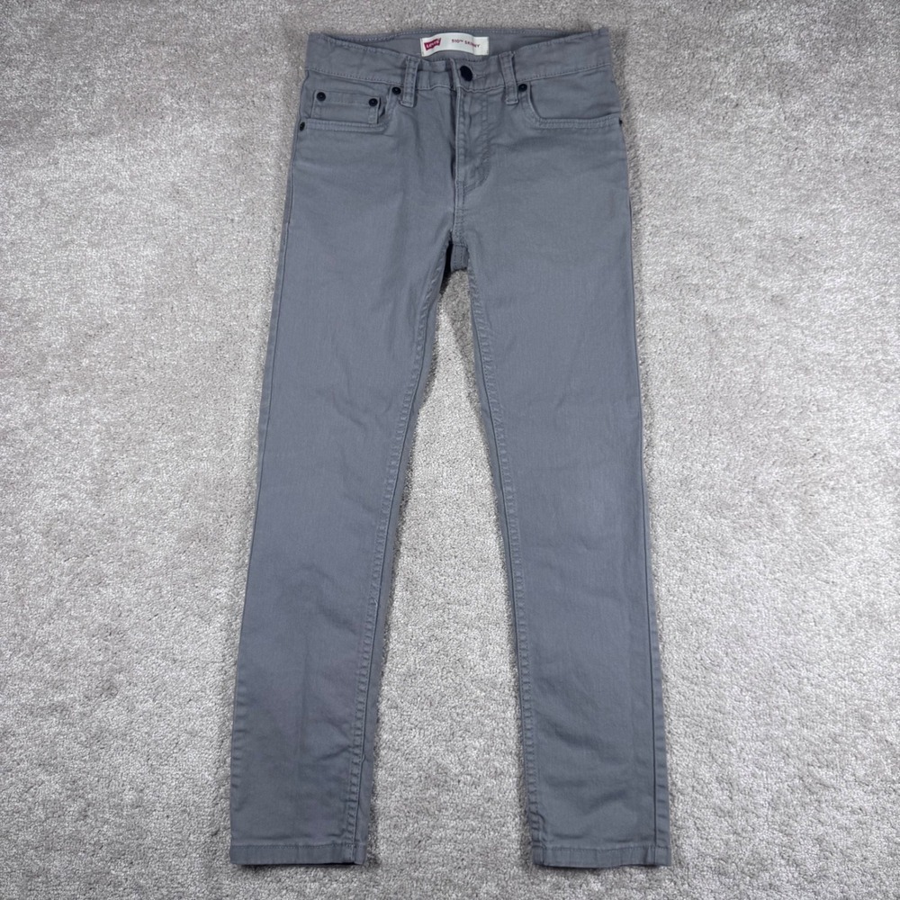 Levis 510 Skinny Jeans Boys Size 12 Reg Grey Denim Pants 26x26